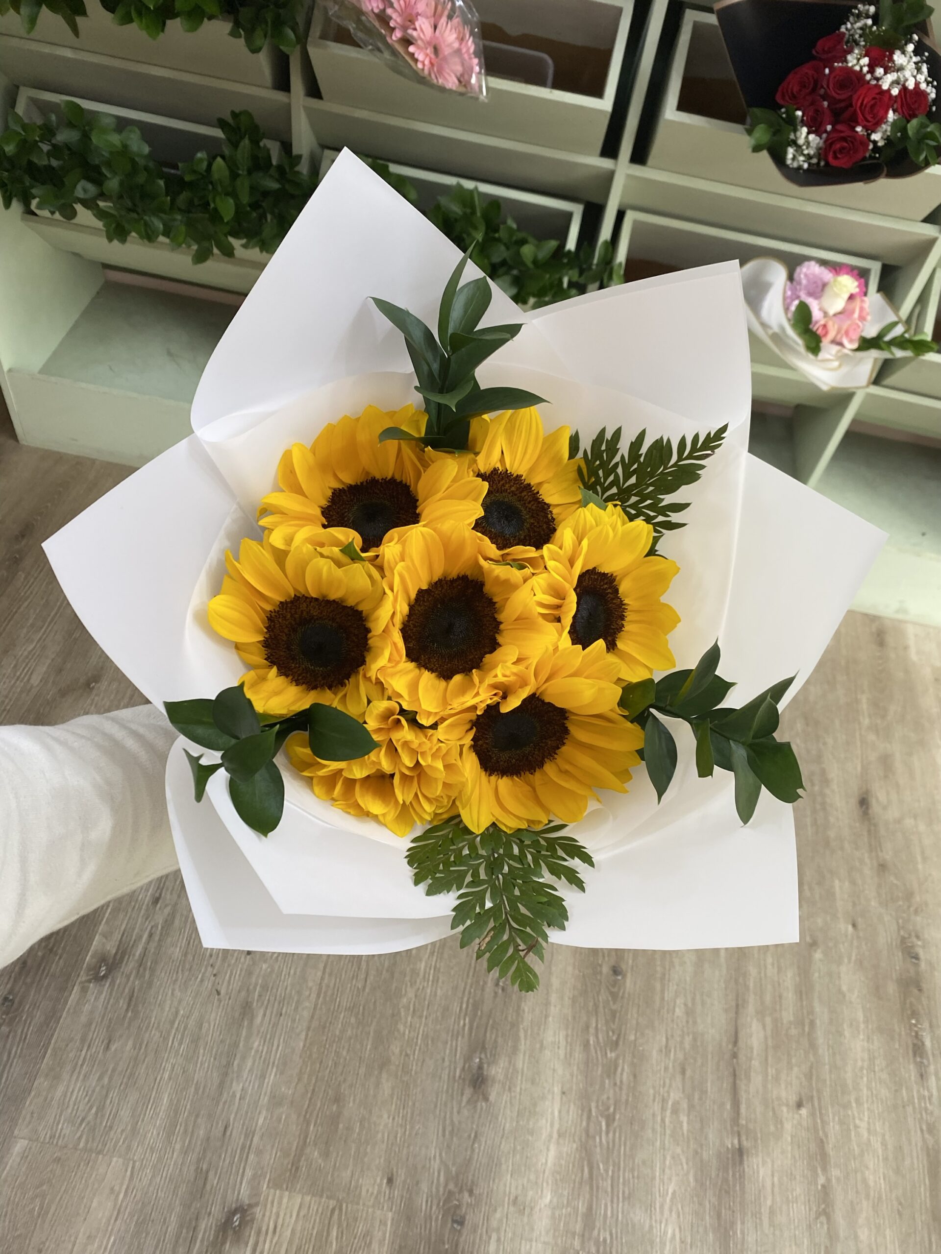 Ramo de Girasoles Premium Blanco - Imagen 2