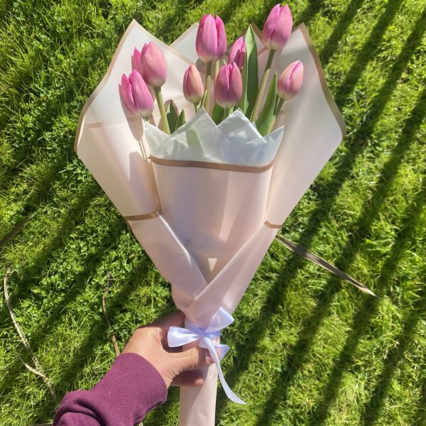 Ramo de Tulipanes Rosados Premium