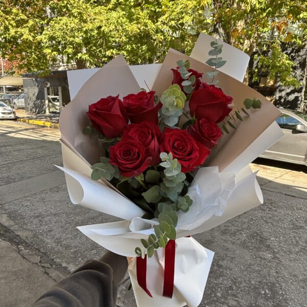 Ramo de 8 Rosas Rojas Premium